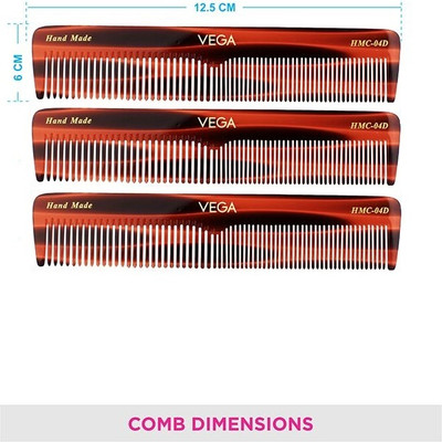 VEGA Graduated Dressing Comb - HMC-04D Pack of 3