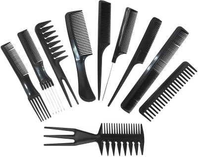 SYGA Set of 10 Professional Hair Cutting & Styling Comb Kit