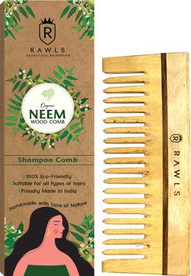 RAWLS Handmade Shampoo Comb - Kacchi Neem Wood
