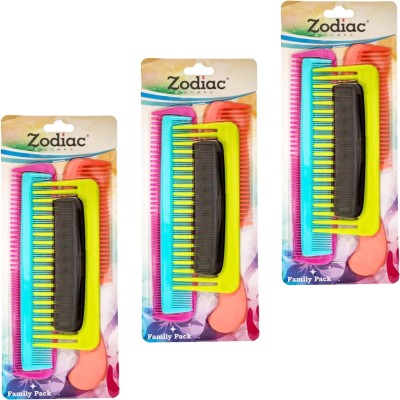 NG MART ZODIAC FAMILY COMB SET FOR PERFACT HAIR STYLING & DESGIN(5 COMB EACH) SET OF - 3