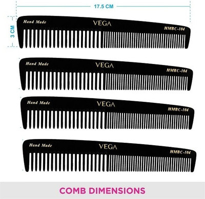 VEGA Graduated Dressing Comb - HMBC-104 Pack of 4