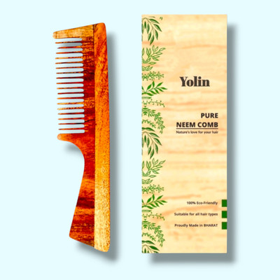 Yolin Neem Wood Comb for Reducing Dandruff and Strengthening Hair