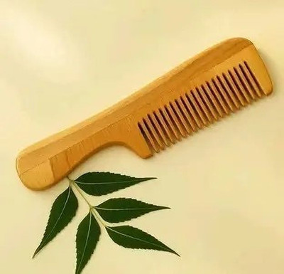 GLOSCEND Pure Neem Wood Comb for Hair Growth Anti Hair Fall Wooden Comb for Men Women