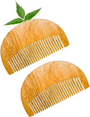 MICLAC Anti Static Beard Comb Anti Static Beard Wooden Comb 2PCS