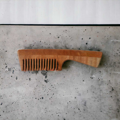 MICLAC Wooden comb with handle for men hair growth (pack of 1)