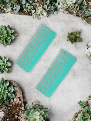 MICLAC Big tooth comb with handle (pack of 2)