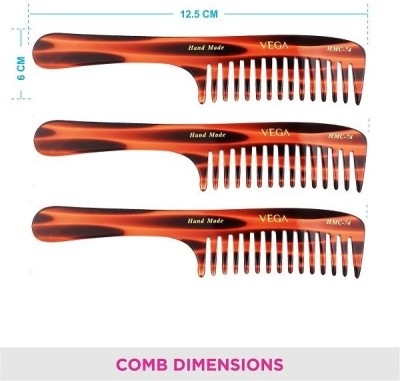 VEGA Shampoo Comb - HMC-74 Pack of 3