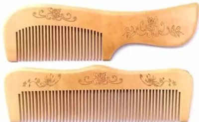 feelhigh Neem Wood Broad Tooth Anti-Dandruff Comb