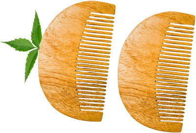 MICLAC Hurtless Bracels Beard Comb Home And Salon Use Wooden Comb for Beard 2PCS