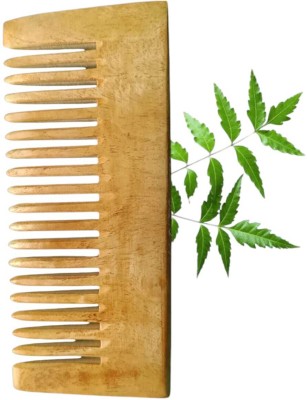 MICLAC Wide Tooth Hair Comb Set For Women Neem 1PCS