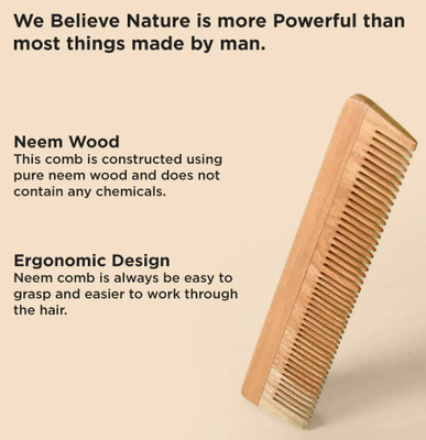 AGLEY Neem Wood Comb for Daily Use: Healthy Hair & Scalp