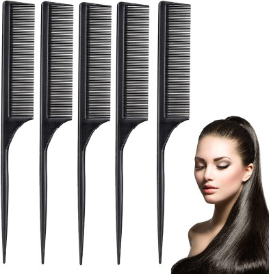 CombZone 5 Pack Rat Tail Hair Comb for Women, Teasing Parting Comb, Fine Tooth Comb