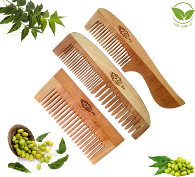 ncr Kumro Hero Sampu Supreme Herbal Neem Glow Shine Comb.Neem Comb.Wood Comb