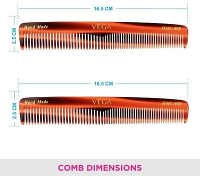 VEGA Graduated Dressing Comb - HMC-09D Pack of 2