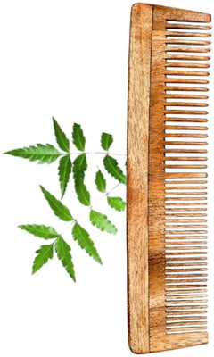 MICLAC Kachi neem Dual Tooth comb for men 1PCS