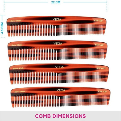 VEGA Graduated Dressing Comb - HMC-42D Pack of 4