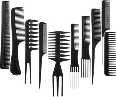 BRM TRADERS Multipurpose Professional Salon Hair Styling Combs (Pack of 10 pcs)