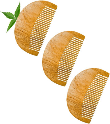 MICLAC Beard Comb Handcrafted by local Artisans Neem Comb for Beard 3PCS
