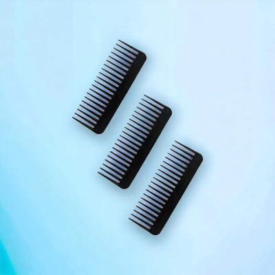 MICLAC Wide teeth hair comb for men (pack of 3)