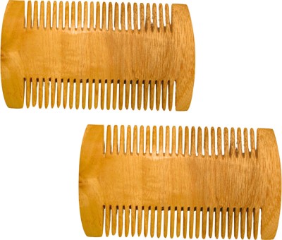 MICLAC Soft Wooden Comb for Lice and Eggs Removal, Pack of 2