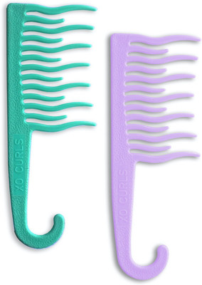 XO Curls Shower Detangling Comb Lavender & Green