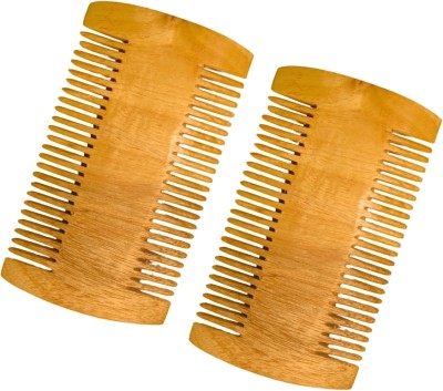 MICLAC Neem Wooden Nit comb for lice eggs removal for kids - Pack Of 2