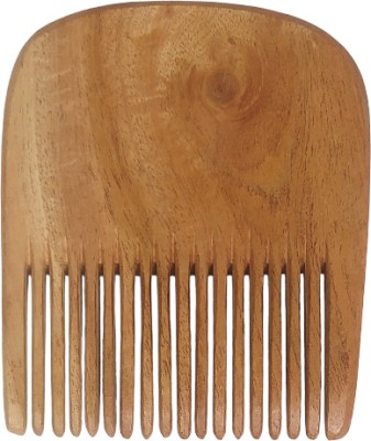 JAS BEAUTY Handmade Neem Wood Pocket Beard Comb - Pack of 1