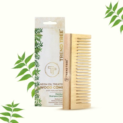 TRENDTREE Premium Neem Wooden Shampoo Comb