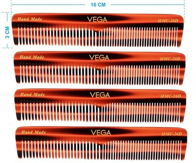 VEGA Graduated Dressing Comb - HMC-26D Pack of 4