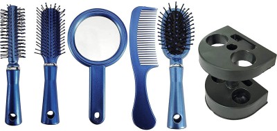 SIYAA Hair Comb Set With Mirror For Men And Women Set Of 5 Pcs