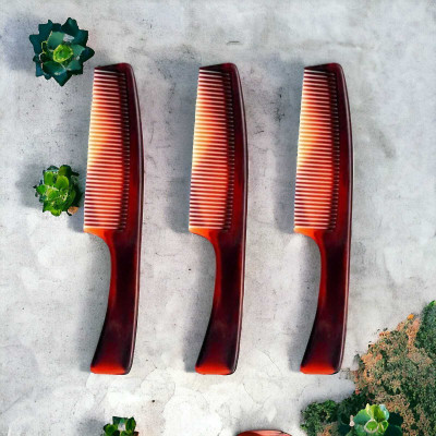 MICLAC Tiny pocket comb with handle for women (pack of 3)