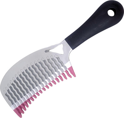 Scarlet Line Shower Shampoo Detangling Tangle Buster Hair Comb with Zig Zag Wide Wavy Tooth