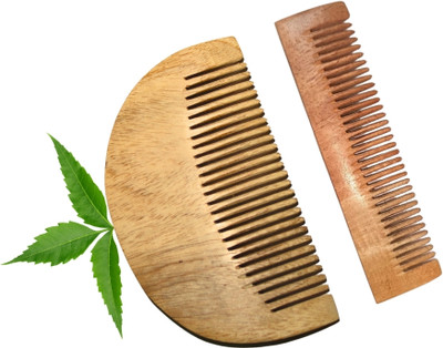 MICLAC Kacchi neem Beard & Pocket comb Set