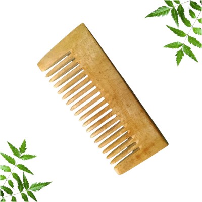 MICLAC Wide Tooth Neem Pure Hair Comb Single Pack 1PCS