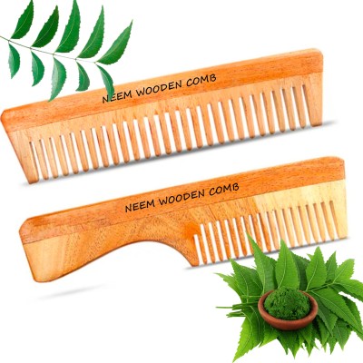 NEXORA Neem Wood Anti-Dandruff Comb for Men & Women