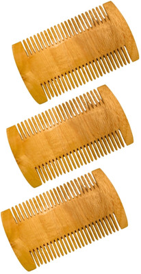 MICLAC Neem Wooden Comprehensive Lice Removal Comb with Fine Teeth 3PCS