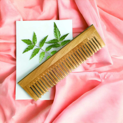 MICLAC Kachi neem wide tooth comb combo pack 1PCS