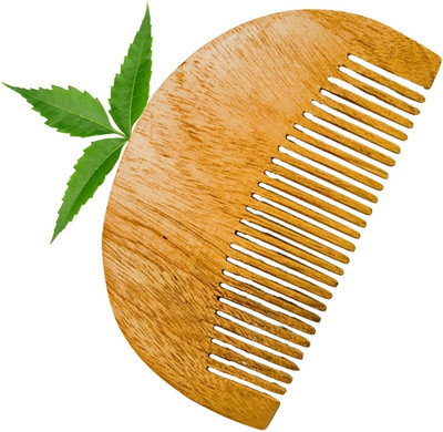MICLAC Kacchi Neem Wooden Comb Tame your Beard With Neem Comb 1PCS