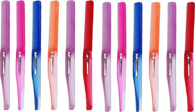 DsIndustry Folding Fresh 1st Plastic Pocket 12 PCS Hair Comb For Both Men & Women