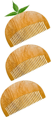 MICLAC Anti Static Beard Comb Anti Static Beard Wooden Comb 3PCS