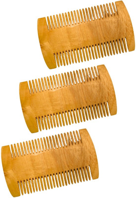 MICLAC Neem Wooden Smooth Teeth for Effective Nits and Egg Extraction 3PCS