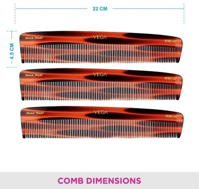 VEGA Dressing Comb - HMC-42 Pack of 3