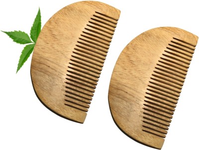 MICLAC Beard Shining Wooden Comb 2PCS