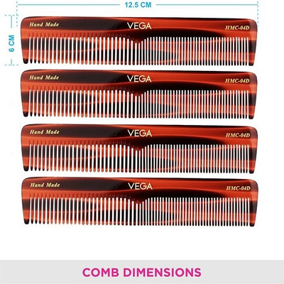 VEGA Graduated Dressing Comb - HMC-04D Pack of 4