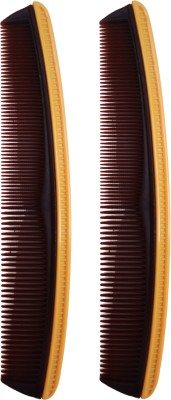 Jiyansh Traders Fresh 1st Plastic Hair Comb 2 PCS Wooden Type Plastic For Both Men & Women Used