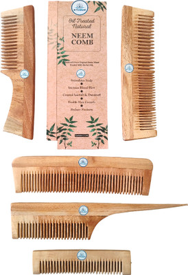 KTrident Handcrafted Natural Wooden Comb for Hair Care With Accept Custom