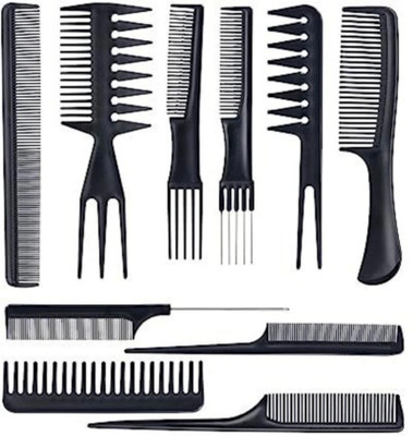 ghorela Styling Comb Set Variety Pack Great for All Hair Types & Styles Set 0f 10