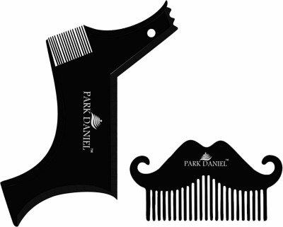 PARK DANIEL Boomerang Line Shaper & Mustache Beard Shaper Comb for Styling Combo of 2