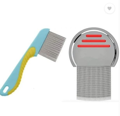 NKB Stainless Steel Lice Egg Nit Lice Egg Removal Comb with Long Handle Lice Comb