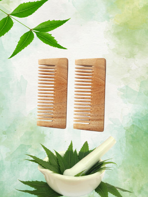 The Earth Trading Organic Detangle Neem Wood Comb - Natsbyte